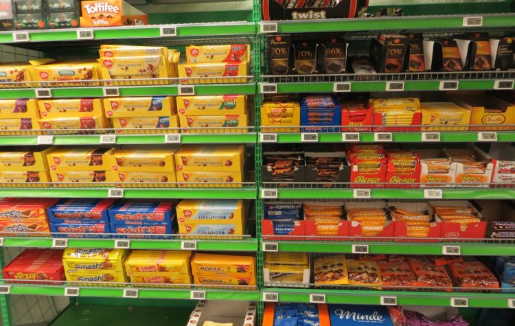 Rayon chocolat d'un supermarché norvégien
