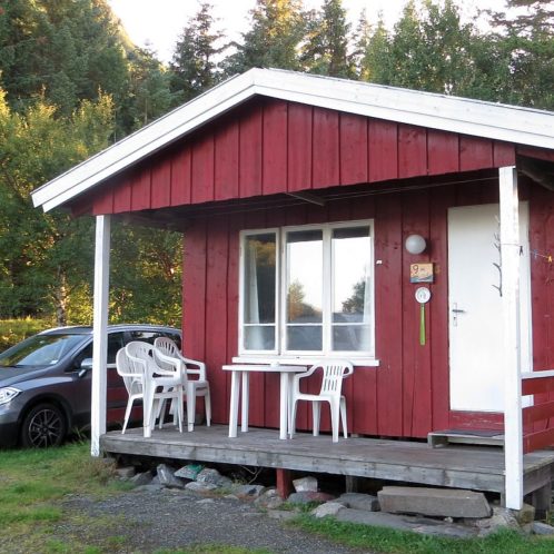Notre hytte au camping de Magnillen